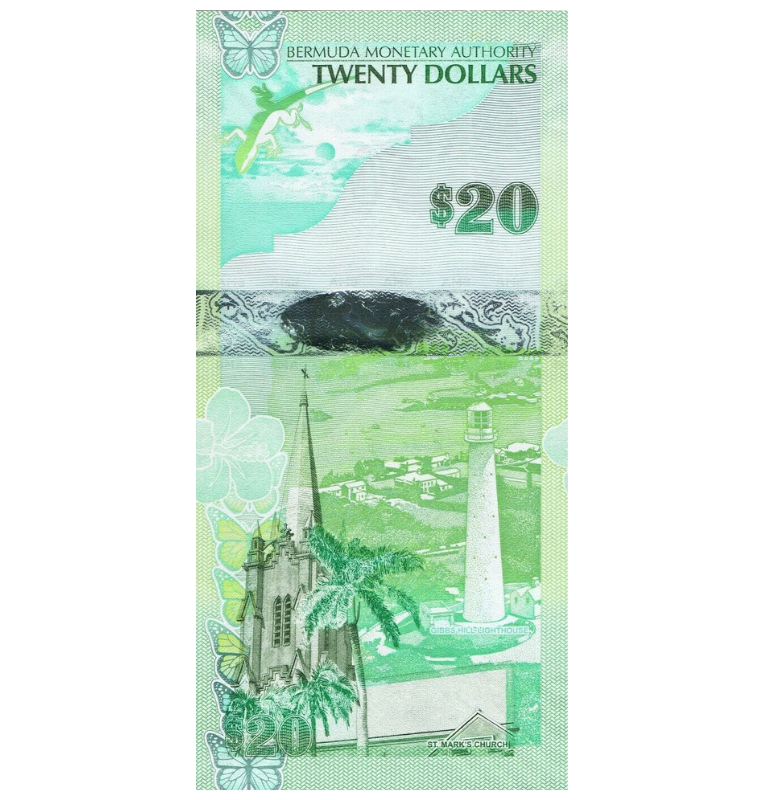 Bermudas 20 Dólares 2009 Pick 60b (Híbrido)