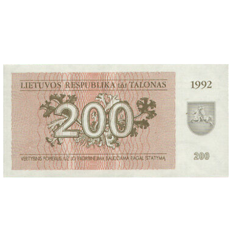 Lituania 200 Talonas 1992 Pick 43a