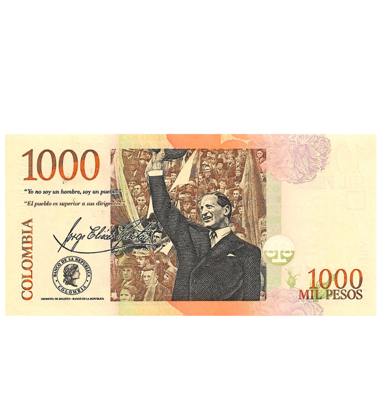 Colombia 1.000 Pesos 2016 Número bajo 267 (Formato pequeño)