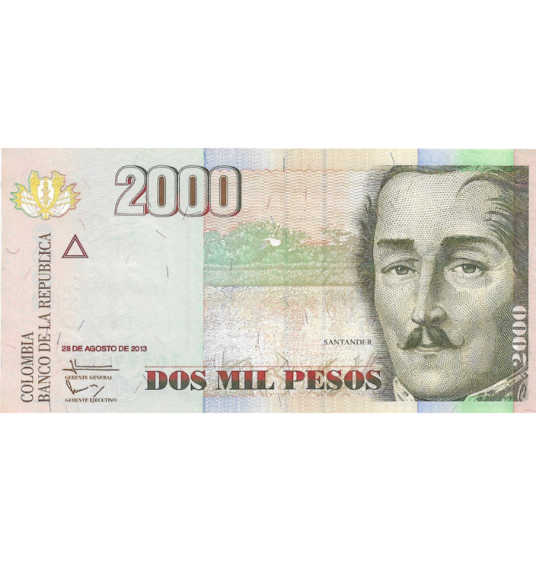 Colombia 2.000 Pesos 2013 Radar 76599567