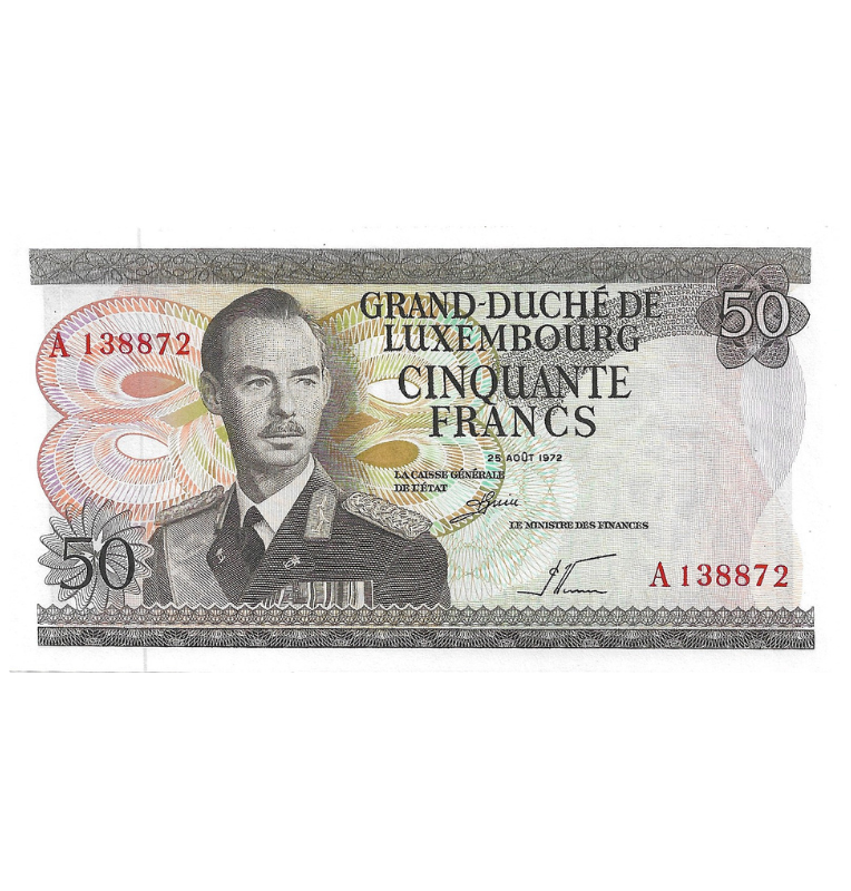 Luxemburgo 50 Francos 1972 Pick 55a