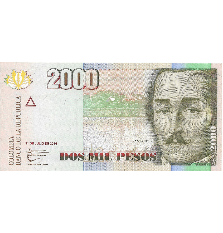 Colombia 2.000 Pesos 2014 Radar 85455458