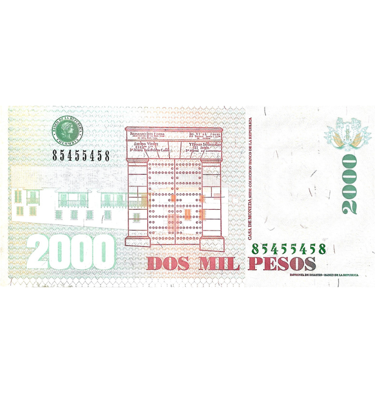 Colombia 2.000 Pesos 2014 Radar 85455458