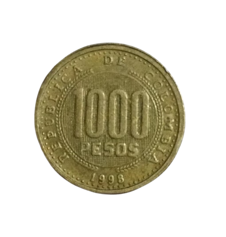Colombia 1.000 Pesos 1996-1998 KM# 288 NO UNC