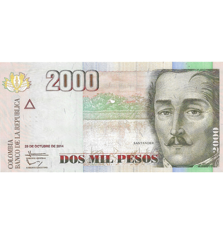 Colombia 2.000 Pesos 2014 Radar 41677614