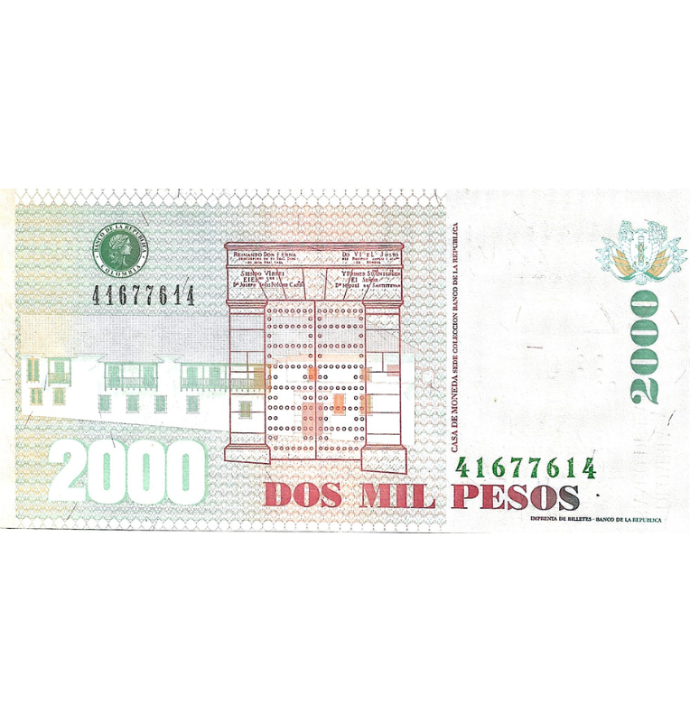 Colombia 2.000 Pesos 2014 Radar 41677614