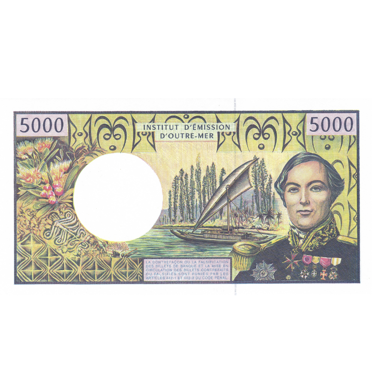 Territorios Franceses del Pacifico 5.000 Francos 1996 ND Pick 3i