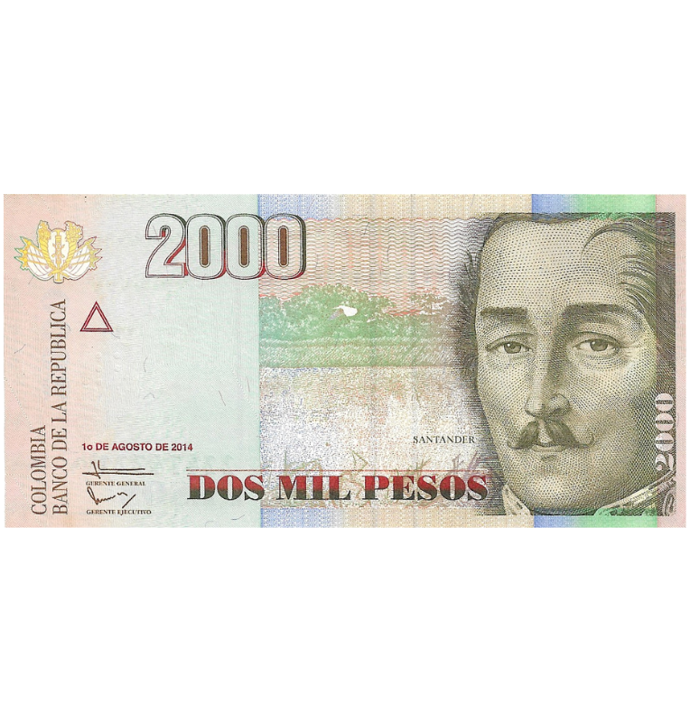 Colombia 2.000 Pesos 2014 Radar 22474722