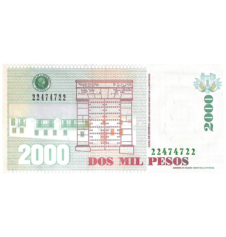 Colombia 2.000 Pesos 2014 Radar 22474722