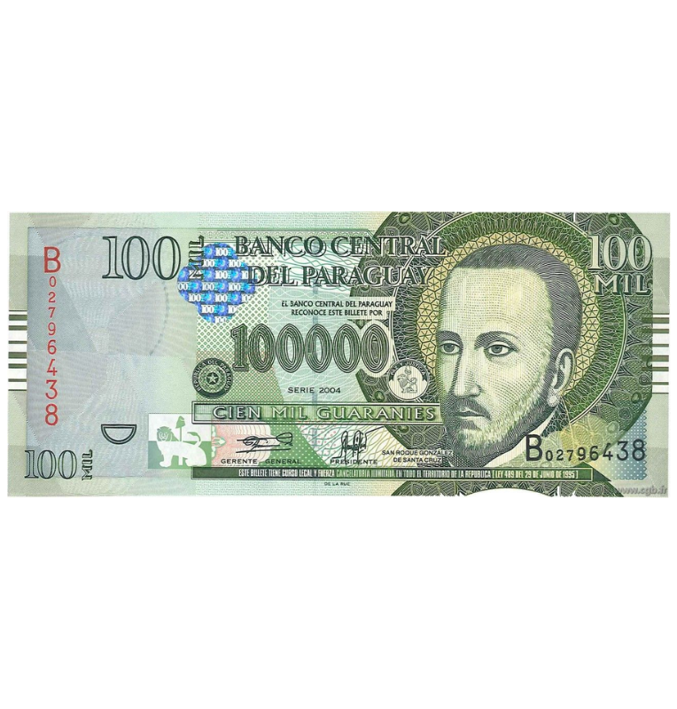 Paraguay 100.000 Guaraníes 2004 Pick 226
