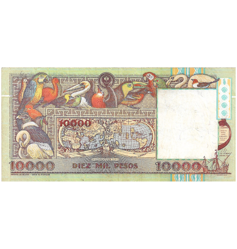 Colombia 10.000 Pesos 1993 NO UNC