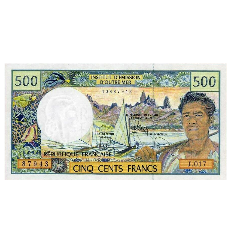 Territorios Franceses del Pacífico 500 Francos 1992 ND Pick 1h