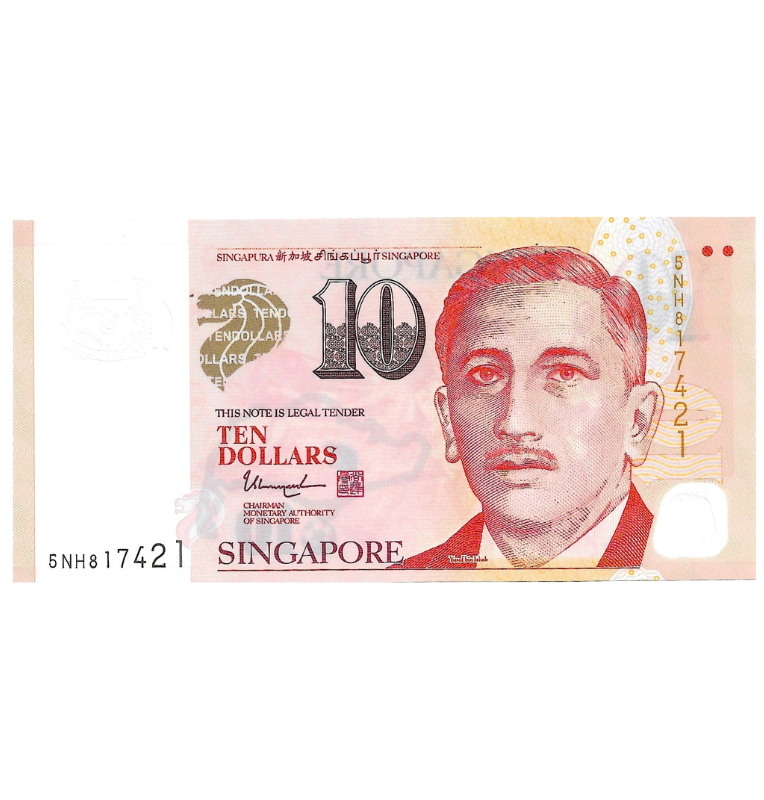 Singapur 10 Dólares 2005 ND Pick 48k Polímero