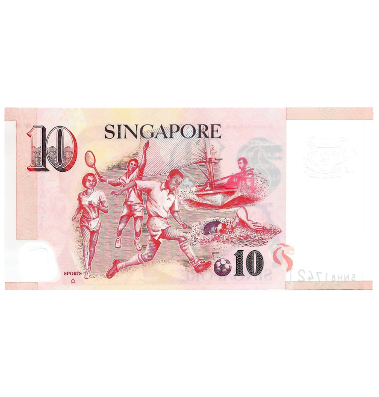 Singapur 10 Dólares 2005 ND Pick 48k Polímero