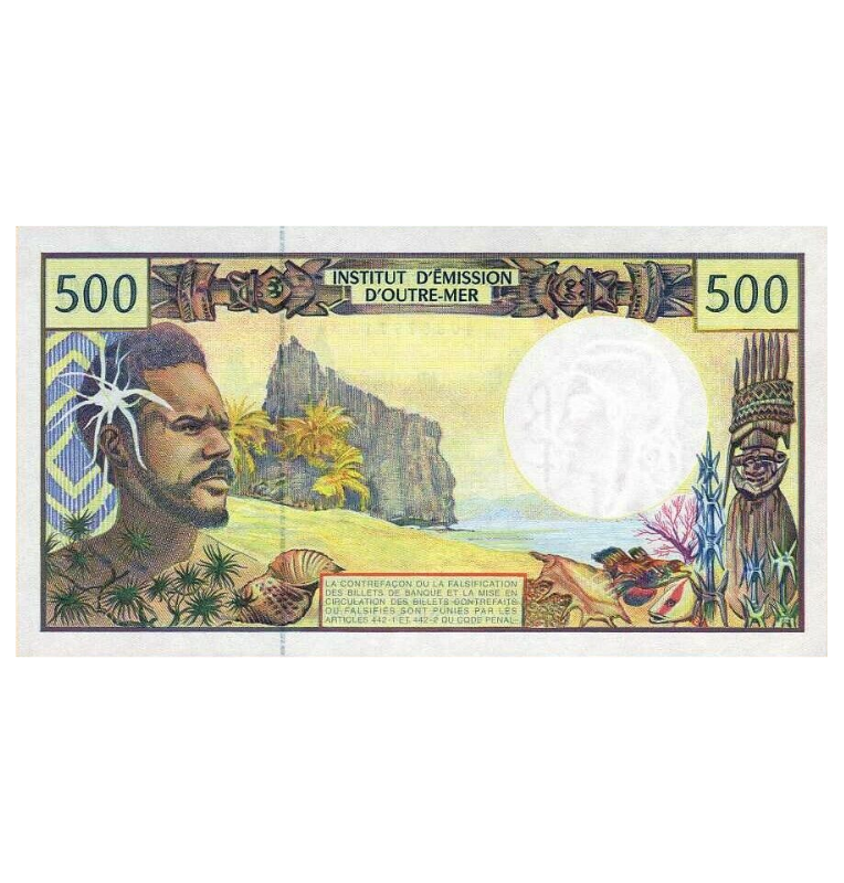 Territorios Franceses del Pacífico 500 Francos 1992 ND Pick 1h
