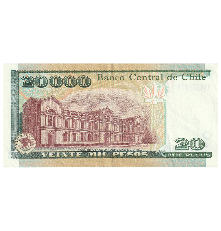 Chile 20.000 Pesos 2008 Pick 159b