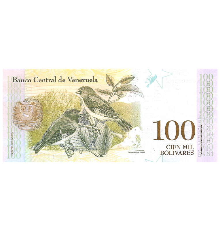 Venezuela 100 Bolívares 2017 Muestra sin valor