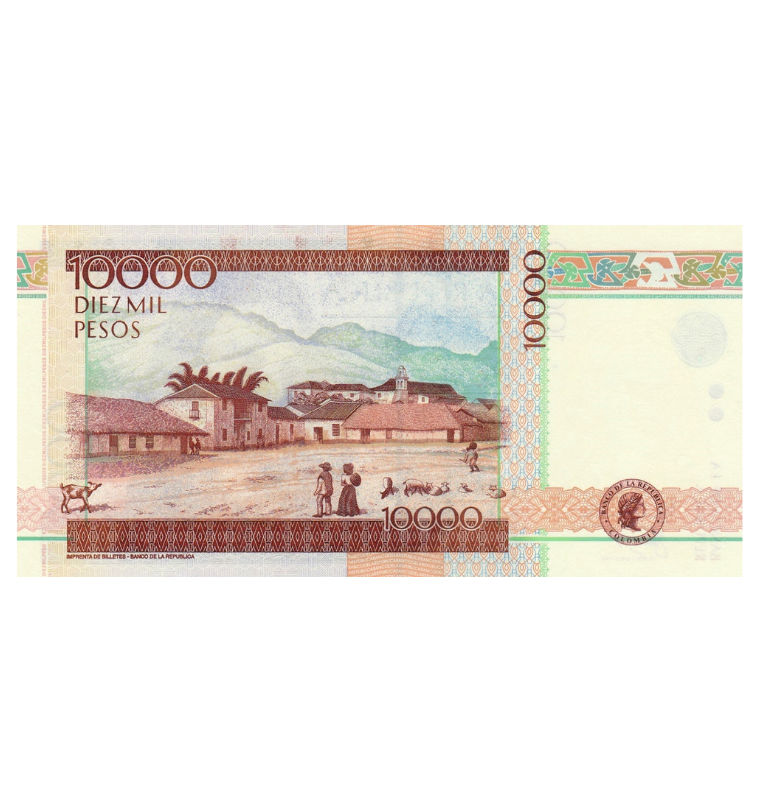 Colombia 10.000 Pesos 10 Mayo 2002 Pick 453c