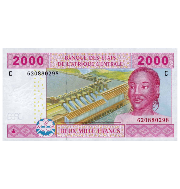 Republica Chad 2.000 Francos 2002 Pick 608Ce