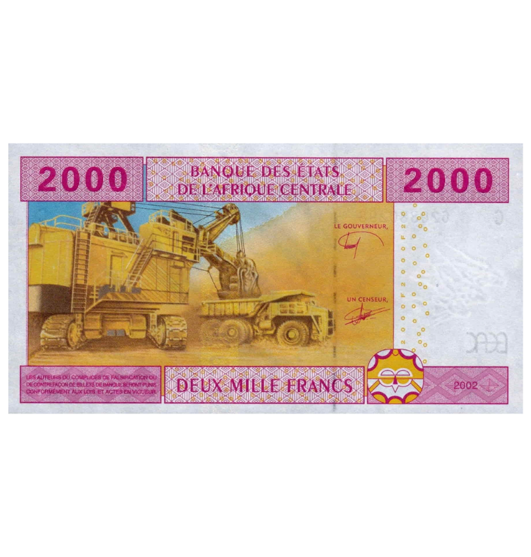 Republica Chad 2.000 Francos 2002 Pick 608Ce