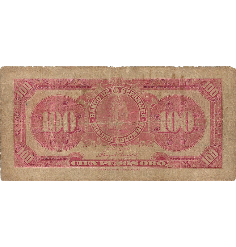 Colombia 100 Pesos Oro 1928 Julio 20 NO UNC