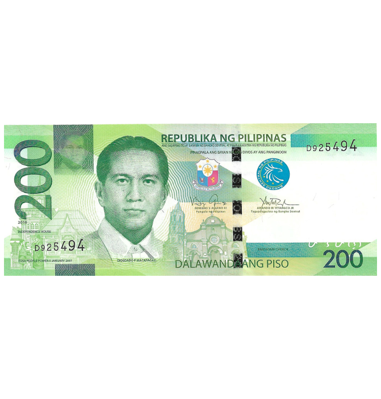 Filipinas 200 Piso 2010 Pick 209a
