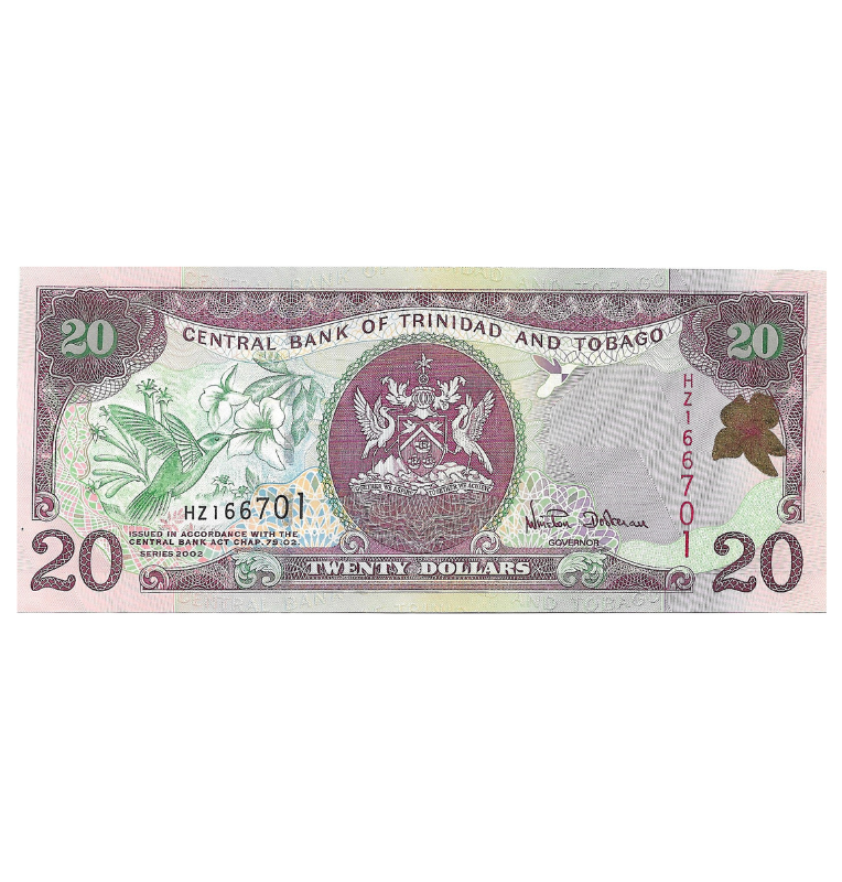 Trinidad y Tobago 20 Dólares 2002 Pick 44a