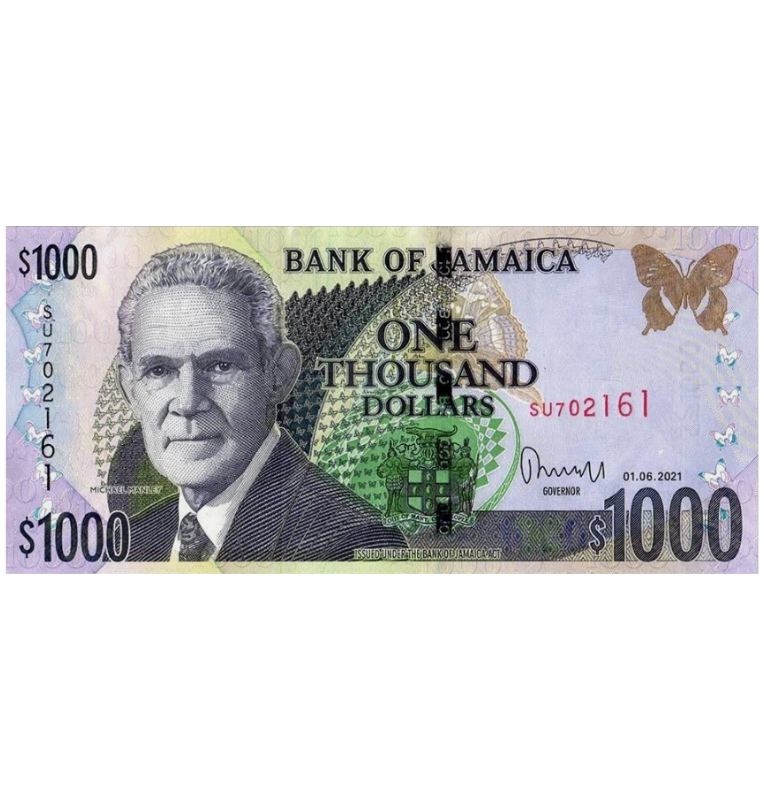 Jamaica 1.000 Dólares 2021 Pick 86p