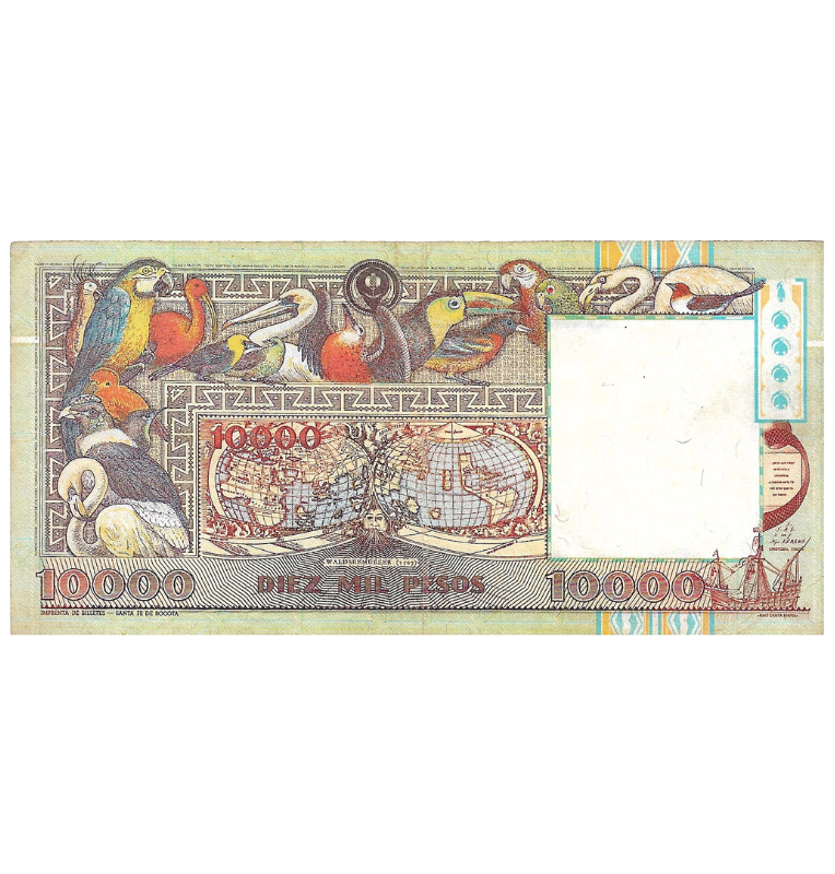 Colombia 10.000 Pesos 1993 NO UNC