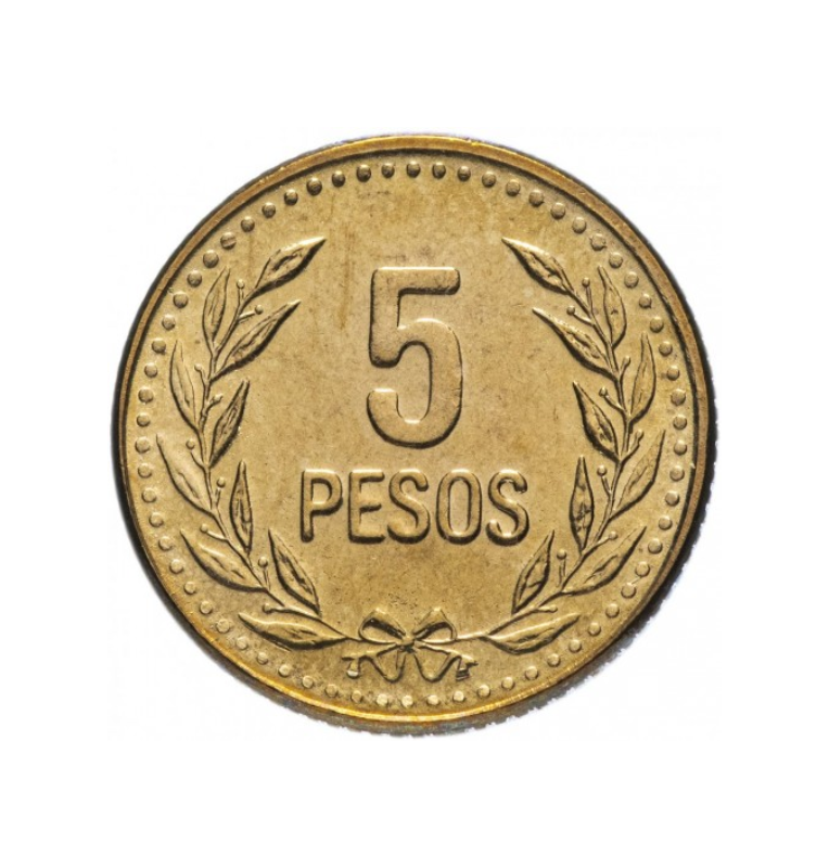 Colombia 5 pesos 1993 NO UNC