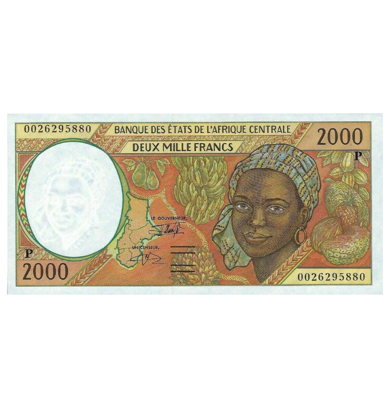 República Chad 2.000 Francos 2000 Pick 603Pg