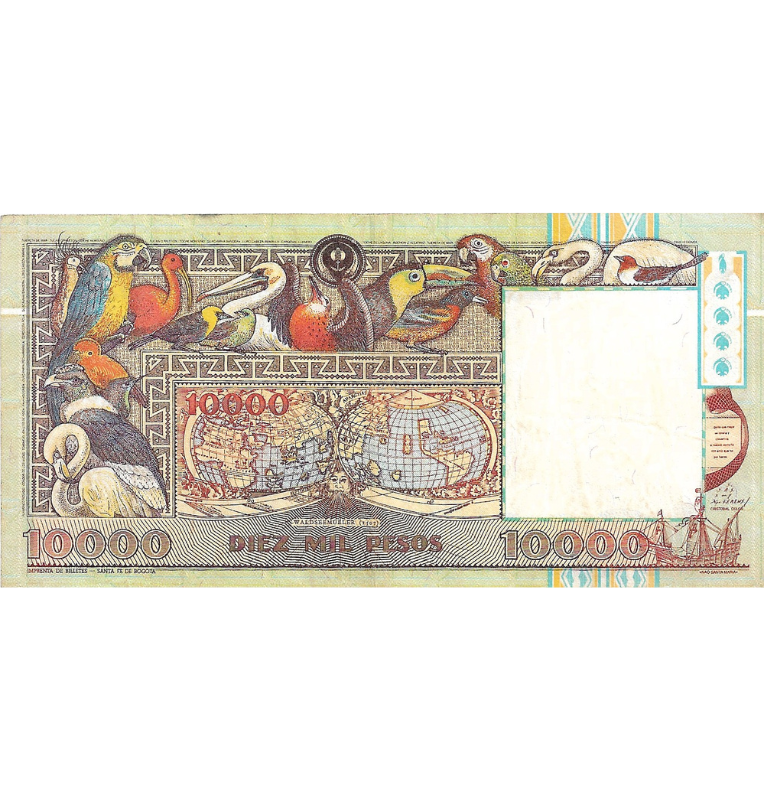 Colombia 10.000 Pesos 1993 NO UNC Tiene pinoles