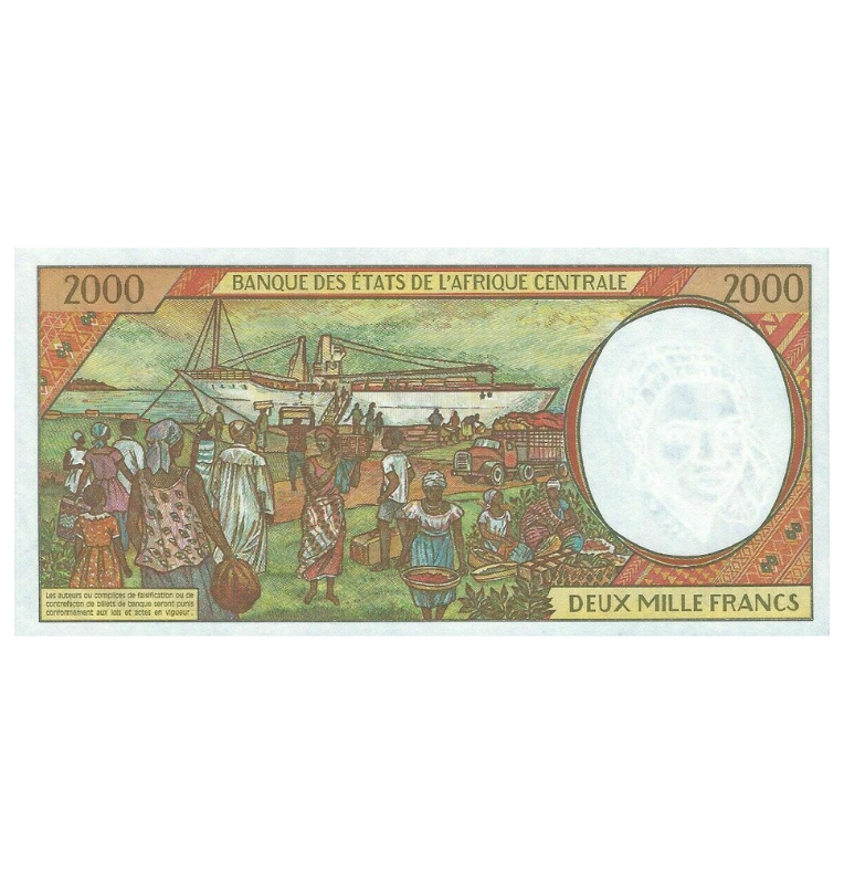 República Chad 2.000 Francos 2000 Pick 603Pg