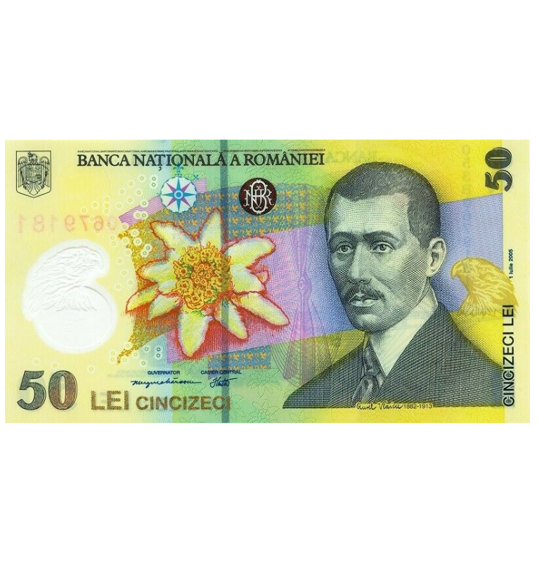 Rumanía 50 Lei 2005 Pick 120 (Polímero)