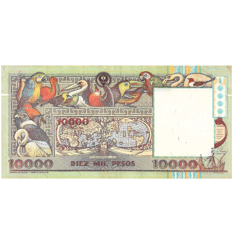 Colombia 10.000 Pesos 1994 NO UNC Tiene pinoles