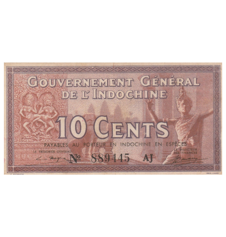 Indo-china Francesa 10 Centimes 1939 Pick 85c  NO UNC