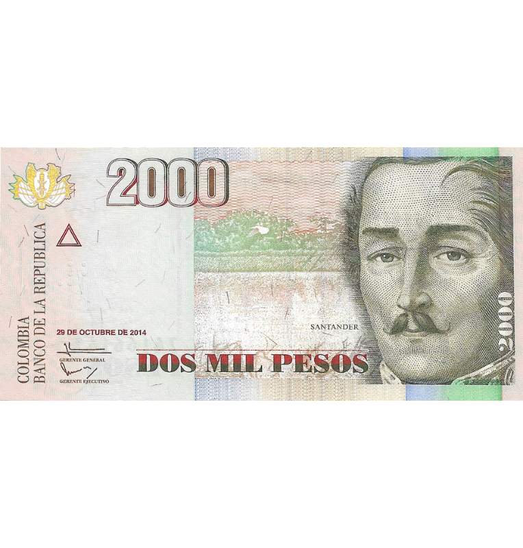 Colombia 2.000 Pesos 2014 Radar 24166142