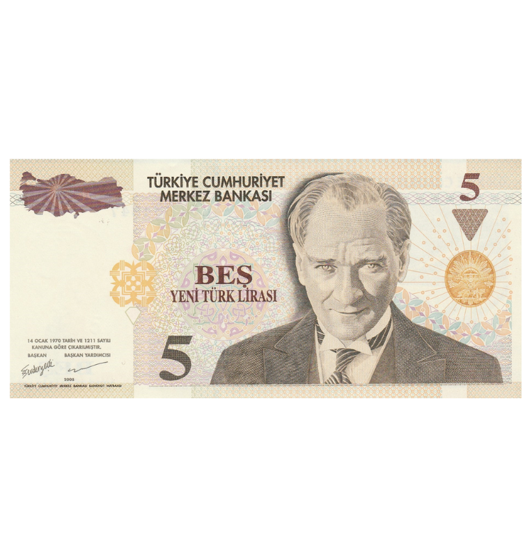 Turquía 5 Liras 2005 Pick 217