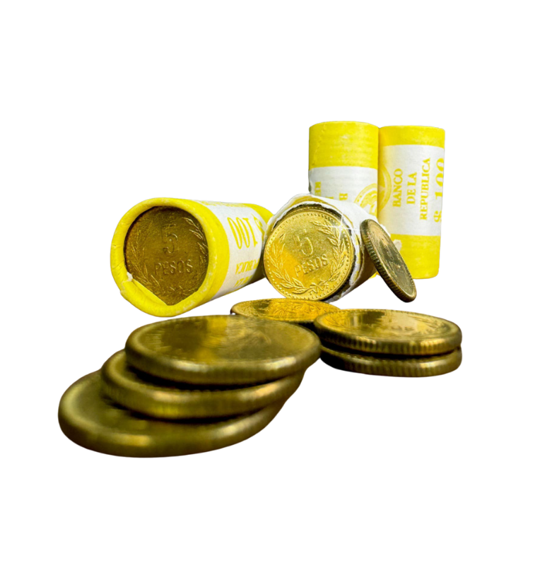 Turros de 20 Monedas Colombia 5 Pesos 1992-1993