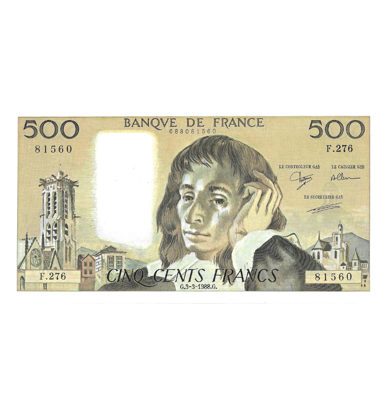 Francia 500 Francos 1988 Pick 156