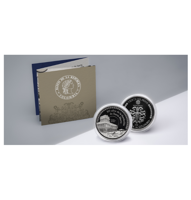 Colombia 20.000 moneda conmemorativa de los 500 años de Santa Marta