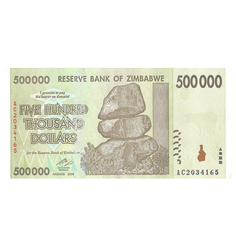 Zimbabue 500.000 Dólares 2008 Pick 76