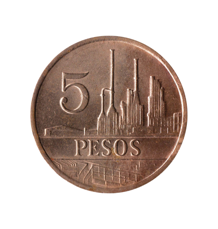 Colombia 5 Pesos 1980 Policarpa. NO UNC