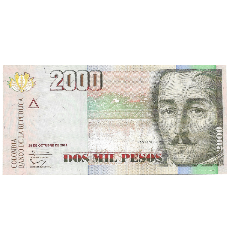 Colombia 2.000 Pesos 2014 Radar 27211272