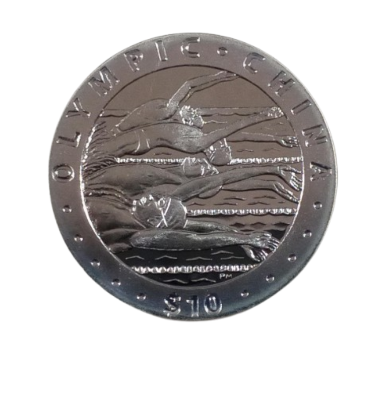 Islas Vírgenes Britanicas 10 Dólares 2008 Emisión conmemorativa Olimpiadas de Pekín