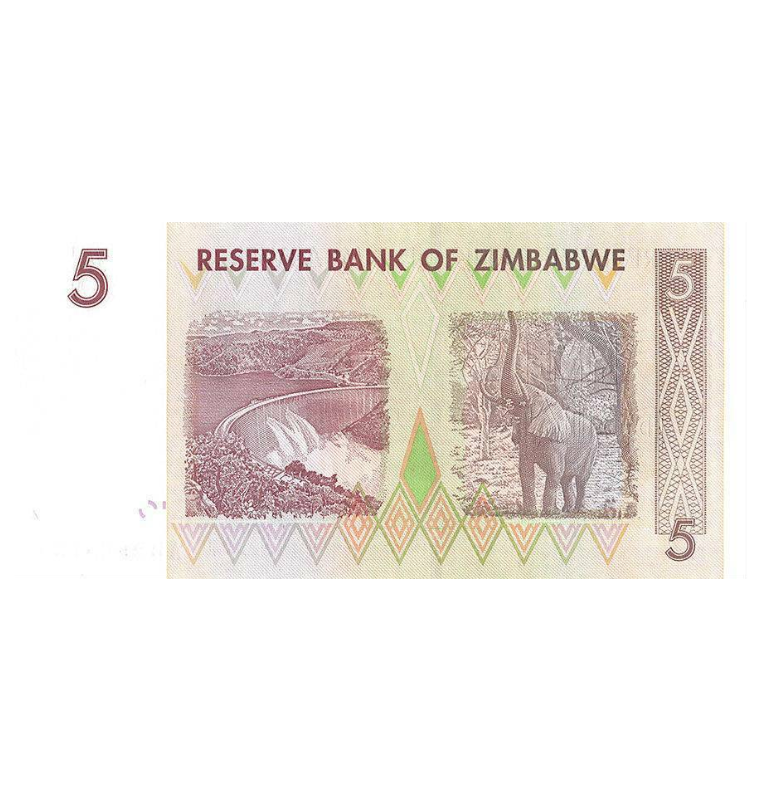 Zimbabue 5 Dólares 2007 Pick 66