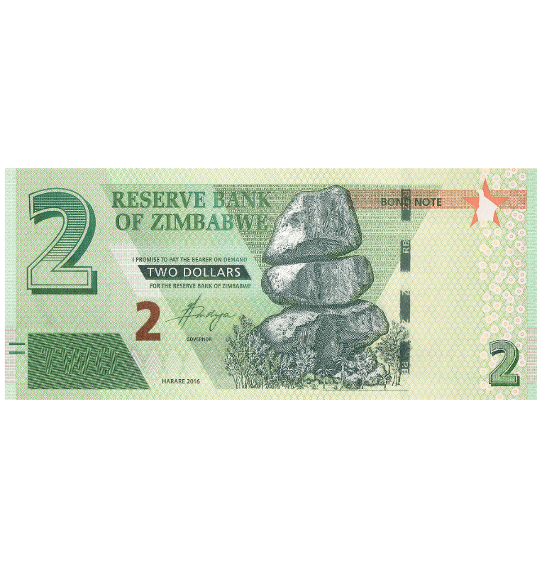 Zimbabue 2 Dólares 2016 Pick 99