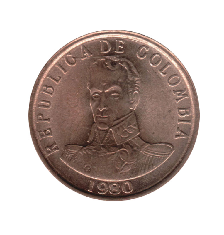 Colombia 2 Pesos 1977-1987 NO UNC