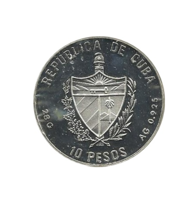 Cuba 10 Pesos Emisión conmemorativa Olimpiadas de verano de 1992, Barcelon