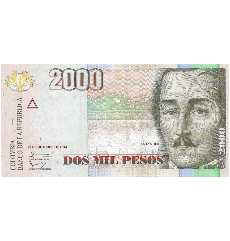 Colombia 2.000 Pesos 2014 Radar 30177103